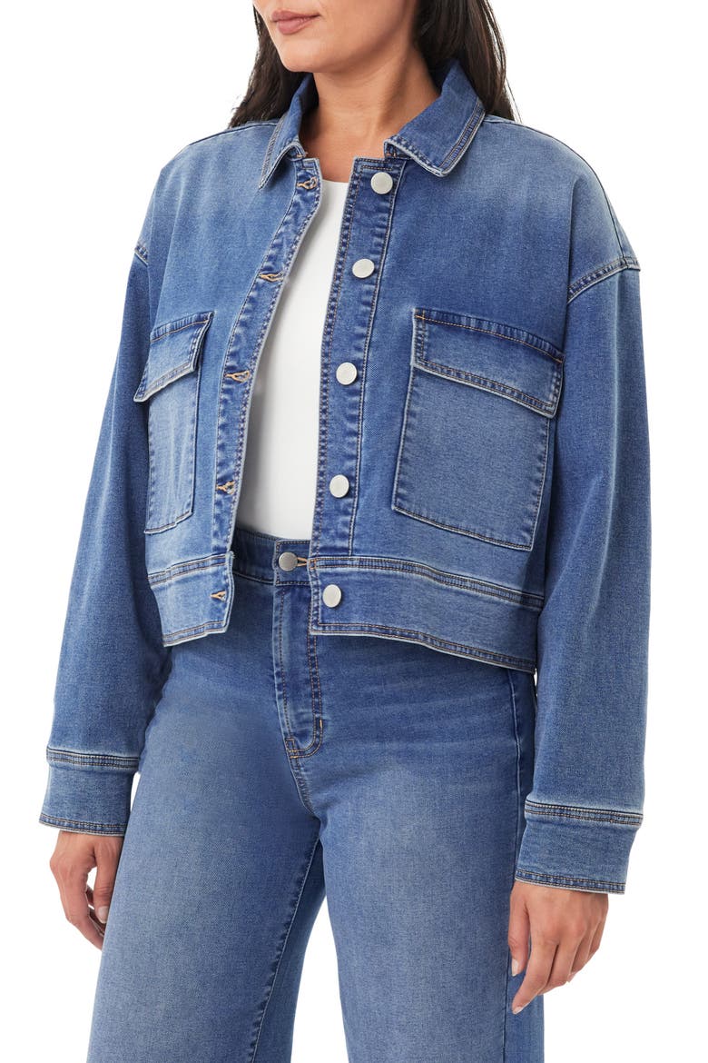 Saturday Knit Denim Jacket, Alternate, color, OXFORD