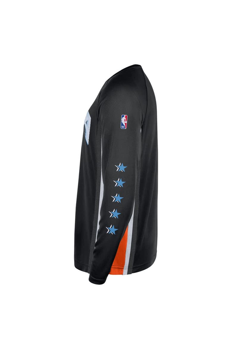 Men's Nike  Black LA Clippers 2025/26 City Edition Authentic Pregame Dri-FIT Long Sleeve Shooting T-Shirt, Alternate, color, Black