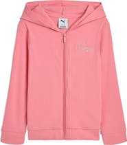 PUMA Kids' Bow Society Ribbed Stretch Cotton Hoodie