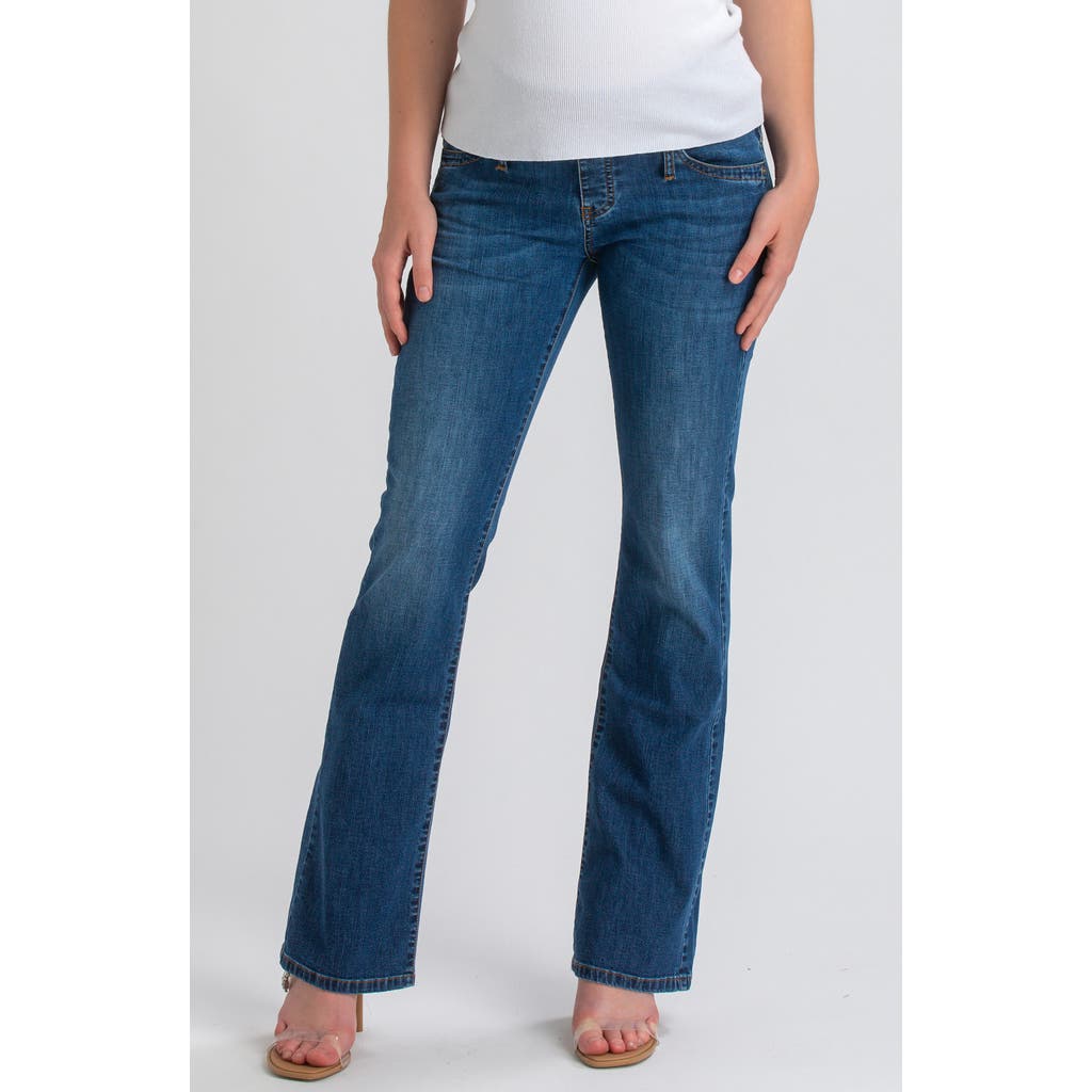 Pietro Brunelli Maternity Maternity Graduated Flare Jeans In Blue