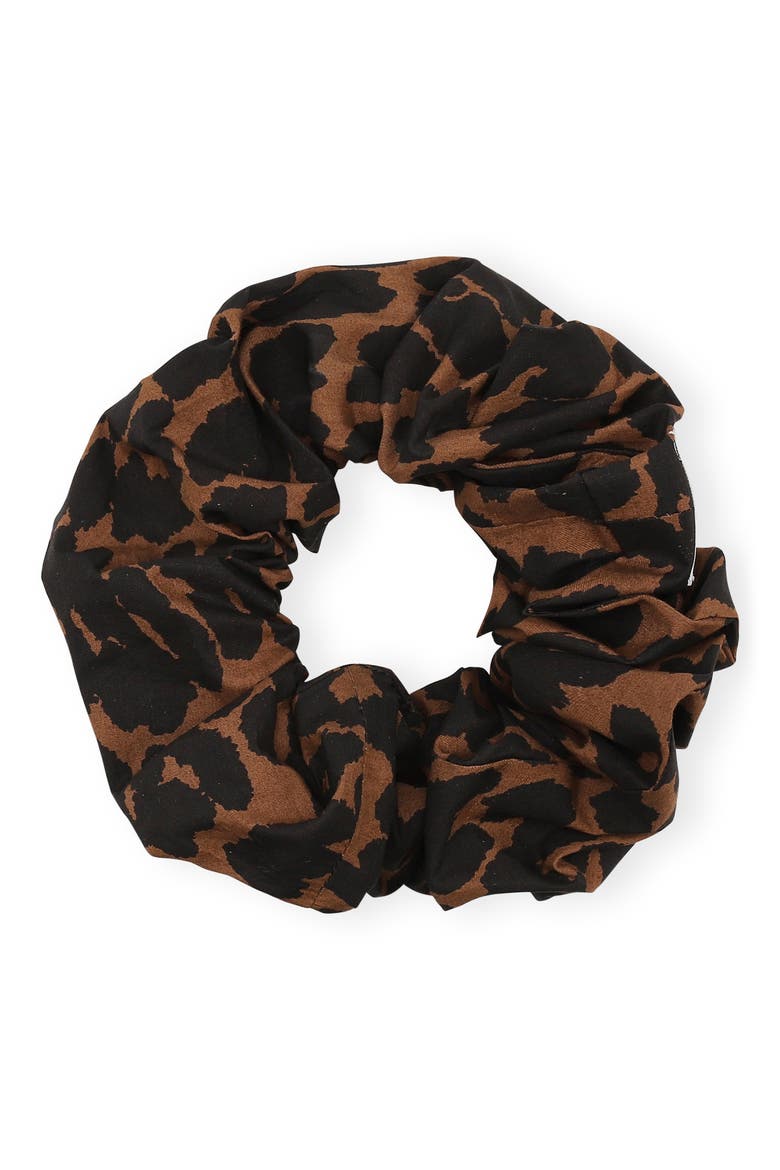 Pattern Poplin Scrunchie, Main, color, TOFFEE