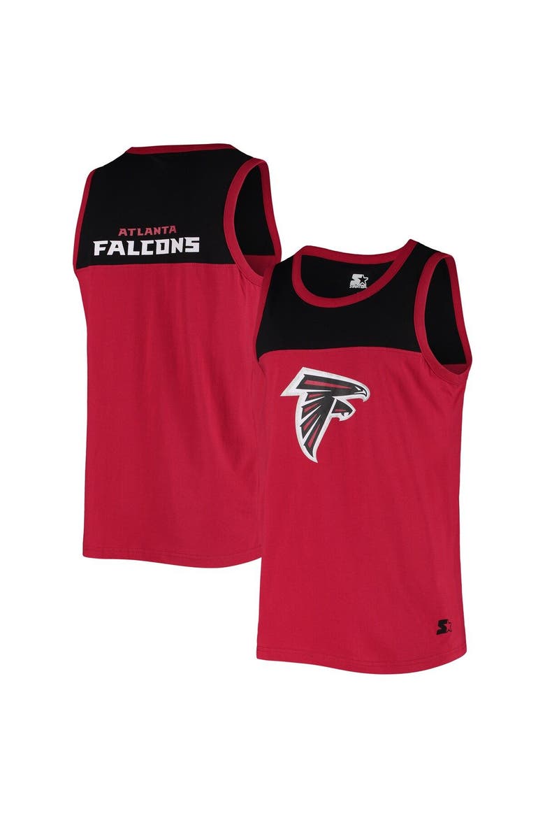 Men's Starter Red/Black Atlanta Falcons Team Touchdown Fashion Tank Top, Alternate, color, Red