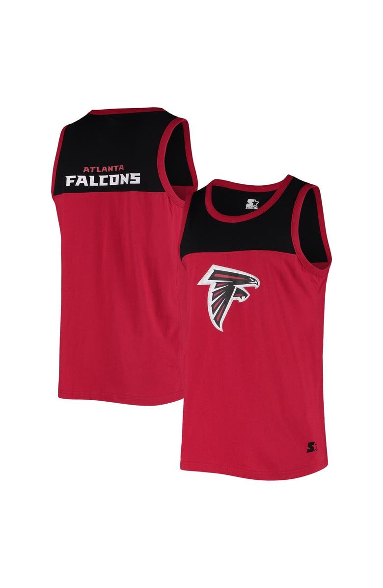 STARTER Men's Starter Red/Black Atlanta Falcons Team Touchdown Fashion Tank Top, Alternate, color, Red