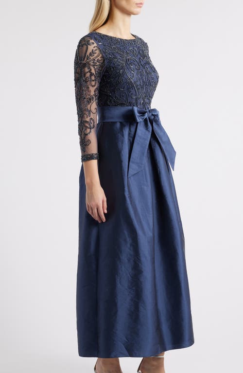Pisarro Nights Embellished Cocktail Dress In Navy