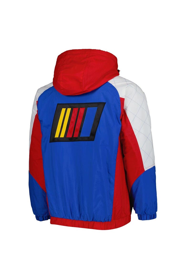 Men's Starter Red/Blue NASCAR The Body Check Half-Snap Pullover Jacket, Alternate, color, Red