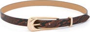 Ettika Snakeskin Print Leather Belt