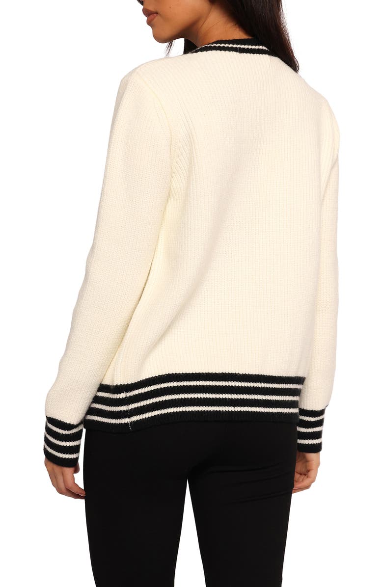 Petal & Pup Yorkshire Contrast Edge Cardigan, Alternate, color, Cream