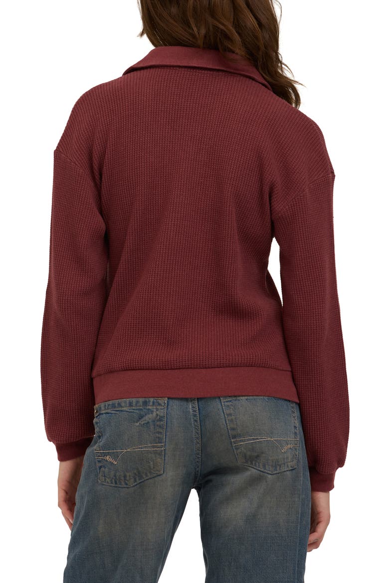 Pacific Collared Pullover, Alternate, color, DARK CHERRY