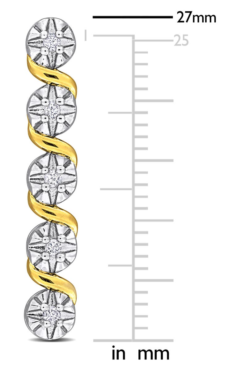 DELMAR Diamond Drop Earrings - 0.015ct., Alternate, color, White