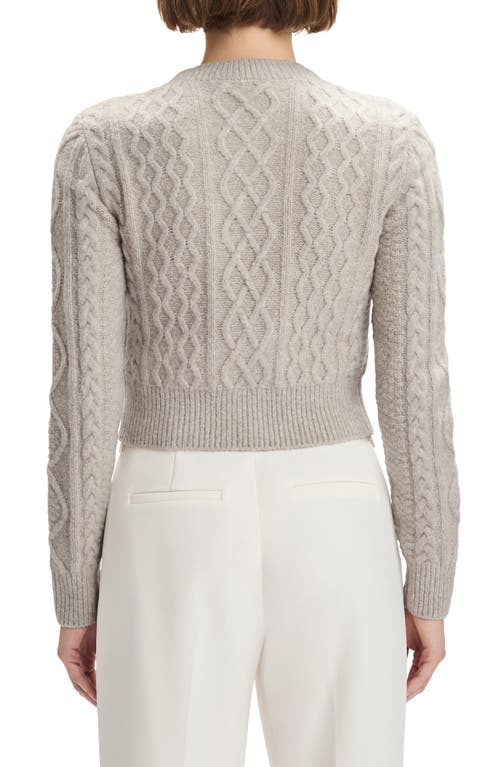 Favorite Daughter The Eleanor Merino Wool & Cashmere Blend Crop Cardigan In Gray