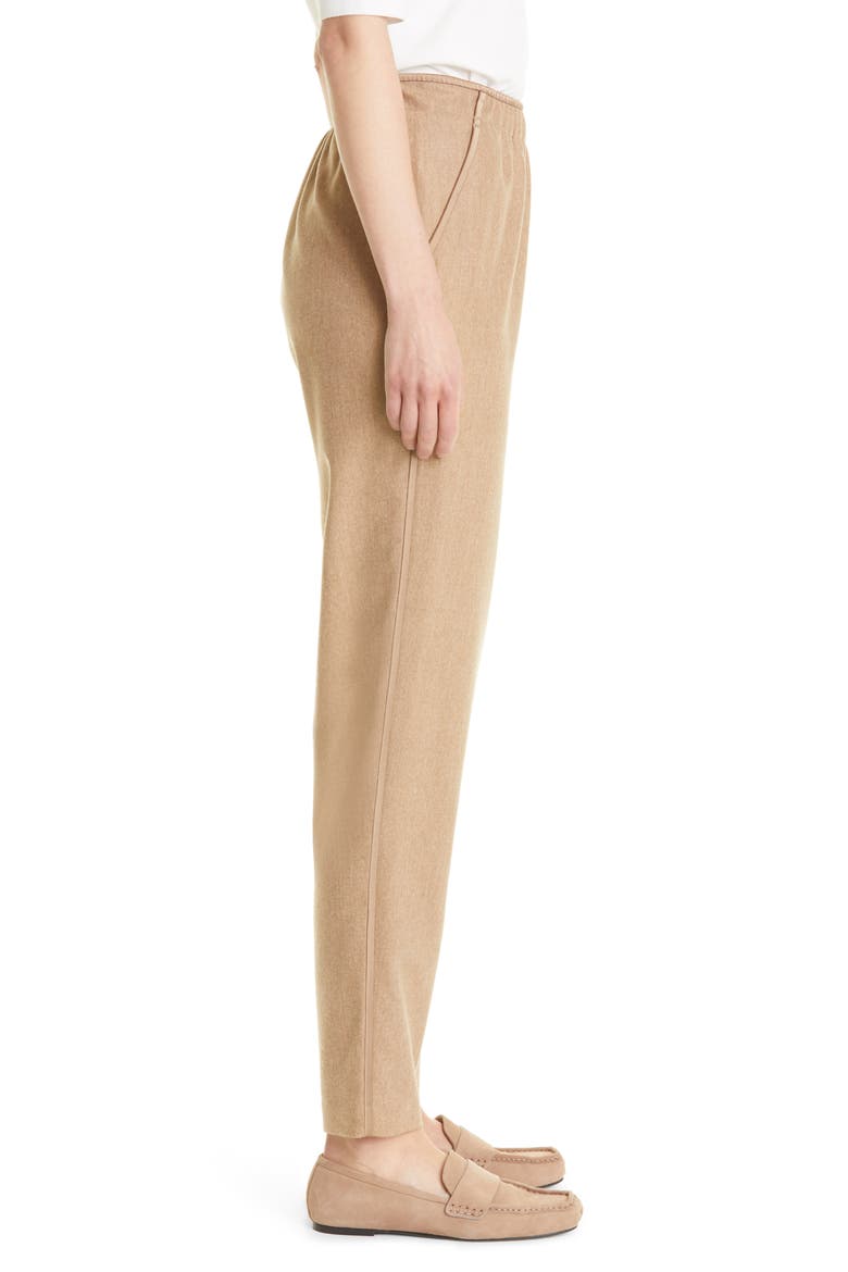 Side Stripe Stretch Wool Blend Pants, Alternate, color, CAMEL MELANGE