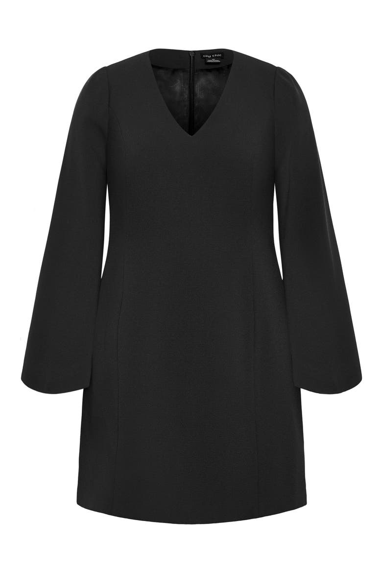 Kyla Cape Sleeve Minidress, Alternate, color, BLACK