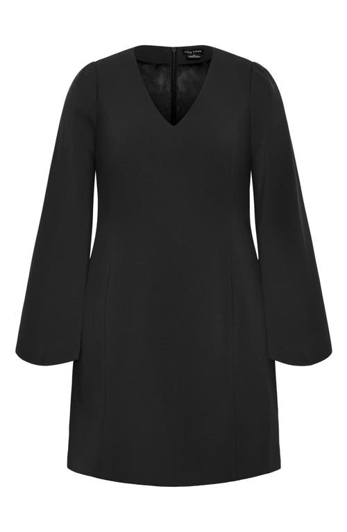 City Chic Kyla Cape Sleeve Minidress In Black