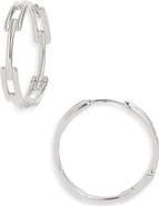 Monica Vinader Medium Signature Link Hoop Earrings