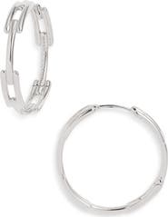 Monica Vinader Medium Signature Link Hoop Earrings