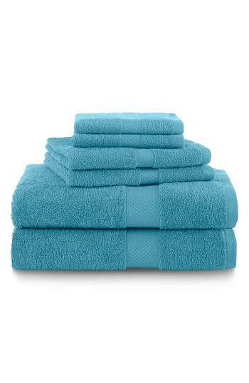 Martex Ringspun 6-piece Bath Towel Set In Island Blue