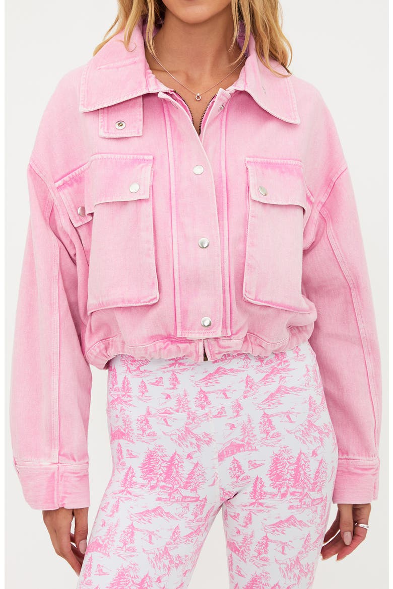 Isola Crop Jacket, Main, color, PINK SANDS