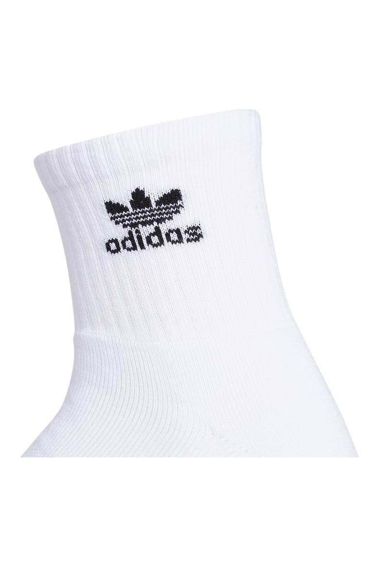 6-Pack Trefoil Performance Quarter Crew Socks, Alternate, color, WHITE