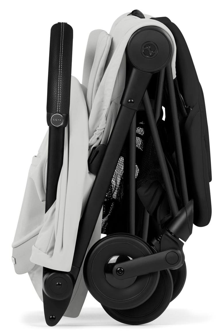Coya Compact Lightweight Travel Stroller – Style Collection, Alternate, color, MATTE BLACK/ OFF WHITE