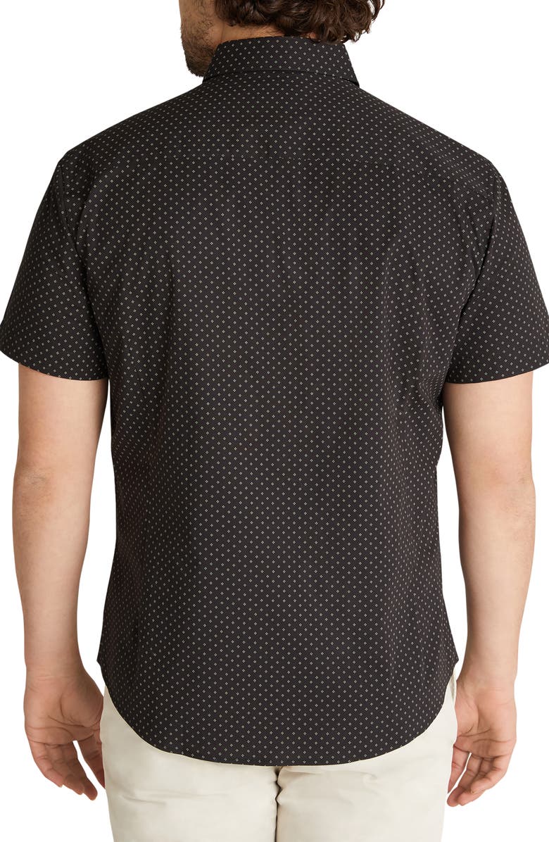 Johnny Bigg Harvey Microprint Short Sleeve Button-Down Shirt, Alternate, color,