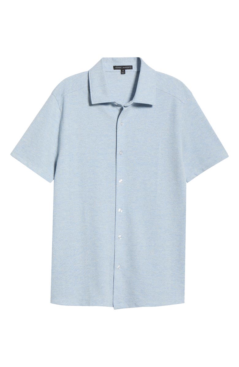 Robert Barakett Auron Knit Button-Up Shirt, Main, color, Powder Blue