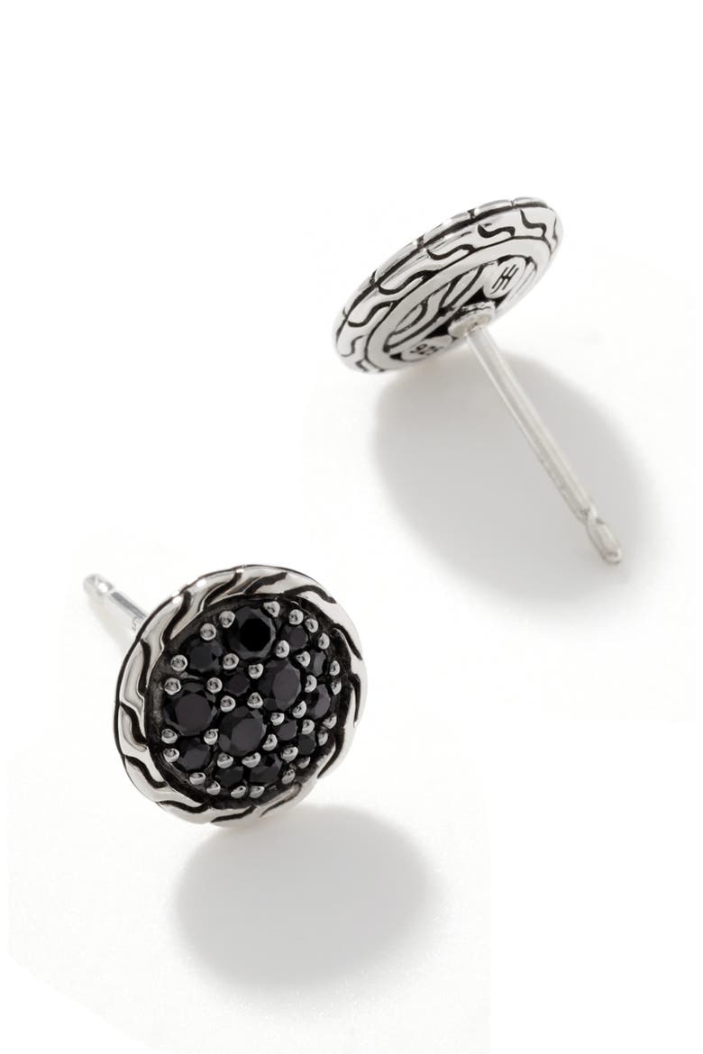 JH Essentials Stud Earrings, Alternate, color, BLACK