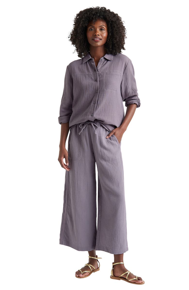 Splendid Kit Cotton Button-Up Blouse, Alternate, color, 