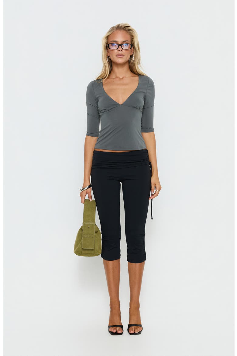 Back to Friends V-Neck Top, Alternate, color, GREY