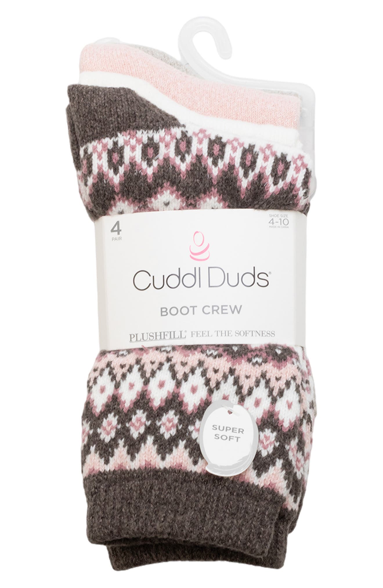 4-Pack Bootcut Crew Socks