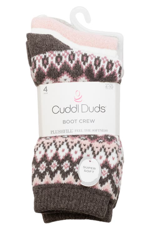 4-Pack Bootcut Crew Socks