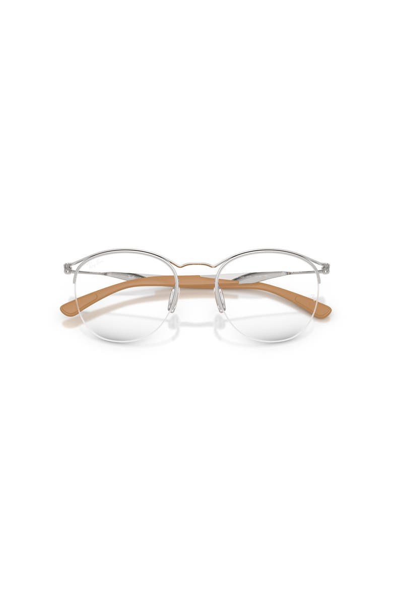 52mm Round optical glasses, Alternate, color, Silver