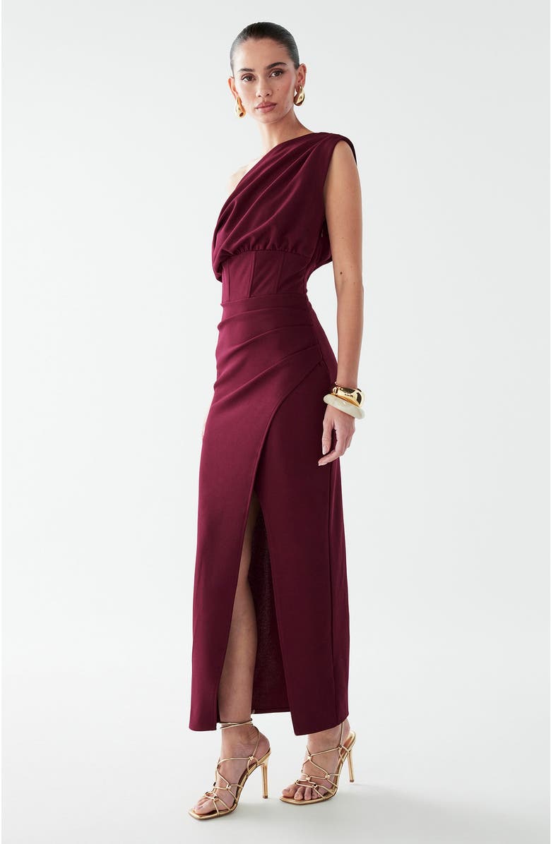 BWLDR Rhodia Midi Dress, Alternate, color, Burgundy