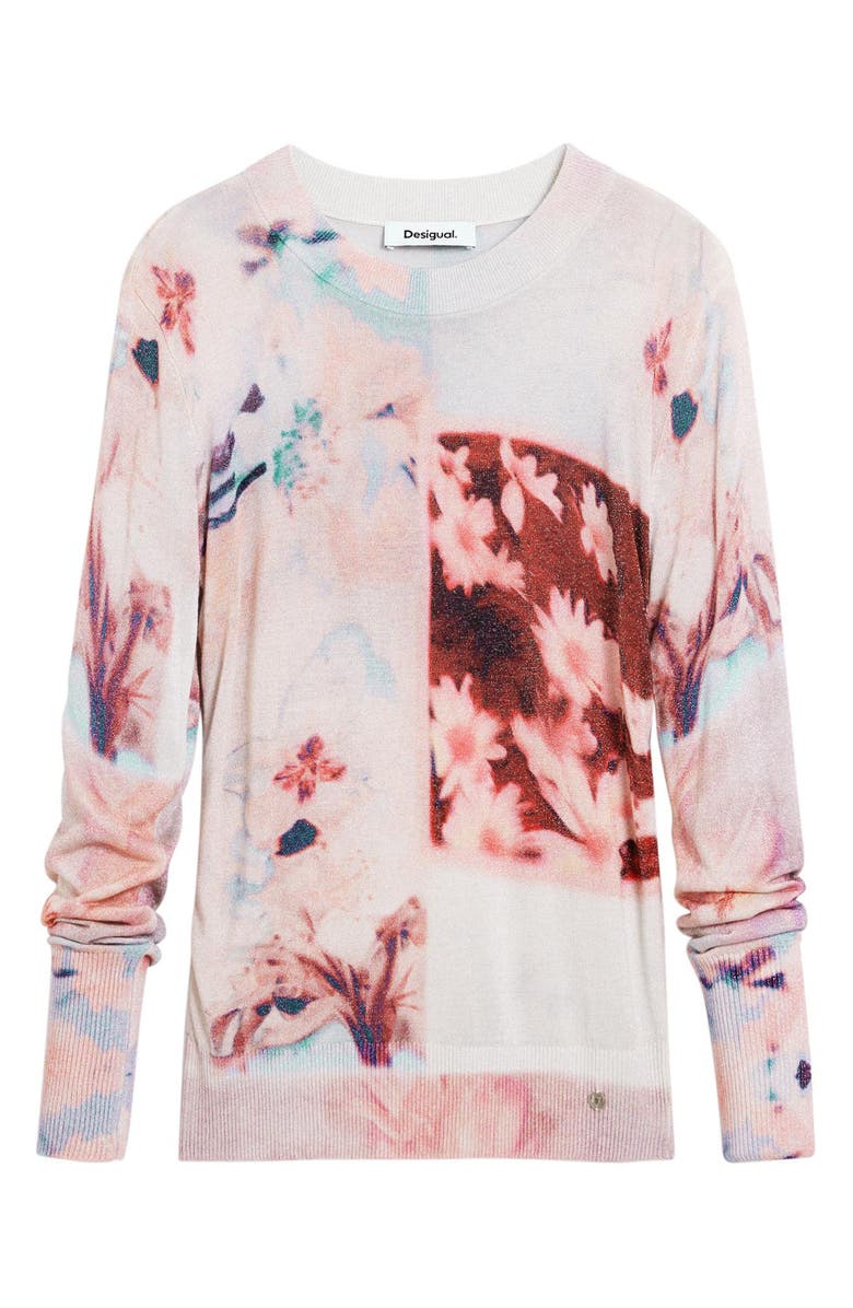 Desigual Fine Gauge Pullover, Alternate, color, Pink