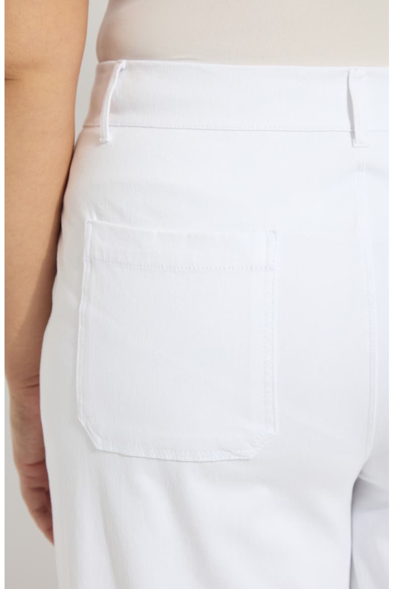 Mallory Sailor High Waist Wide Leg Jeans, Alternate, color, WHITE