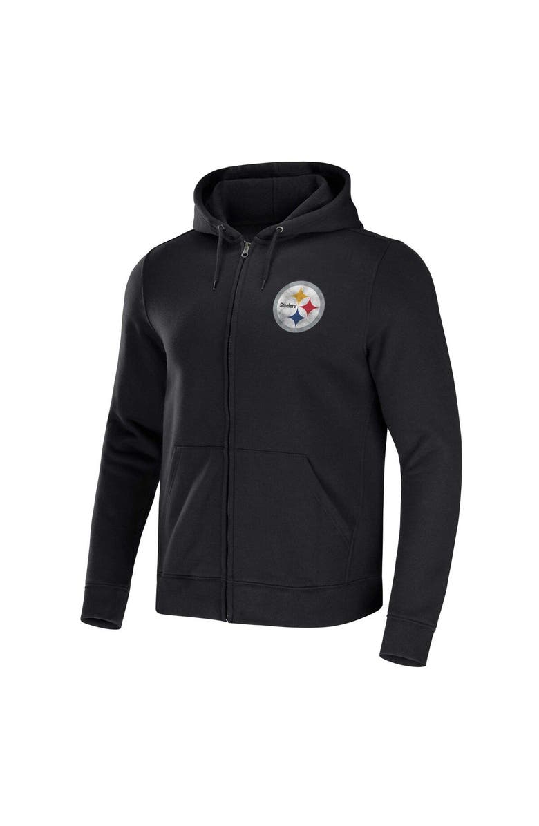 NFL X DARIUS RUCKER Men's NFL x Darius Rucker Collection by Fanatics Black Pittsburgh Steelers Rocker Full-Zip Hoodie, Alternate, color,