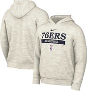 Nike Men's Nike Ash Philadelphia 76ers 2022/23 Spotlight On-Court Practice Performance Pullover Hoodie