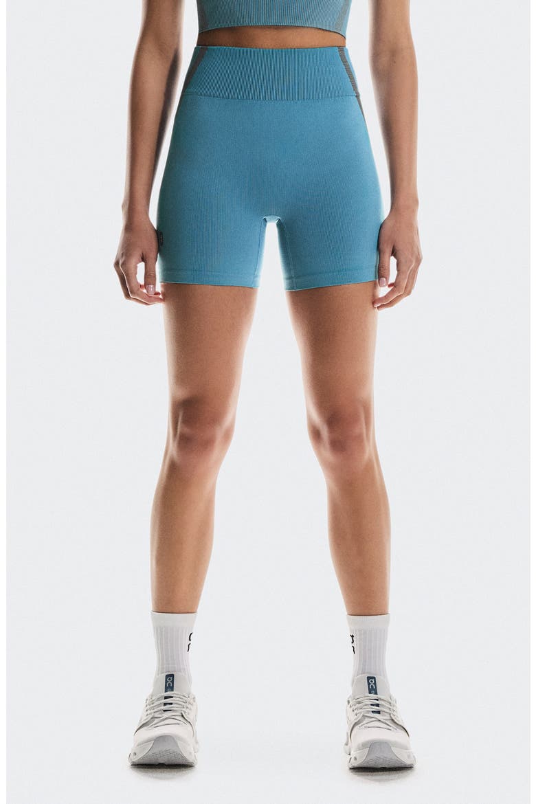 Studio Knit Bike Shorts, Main, color, NIAGARA/ ROCK