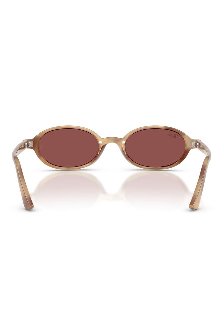 51mm Oval Sunglasses, Alternate, color, CREAM HAVANA / DARK VIOLET