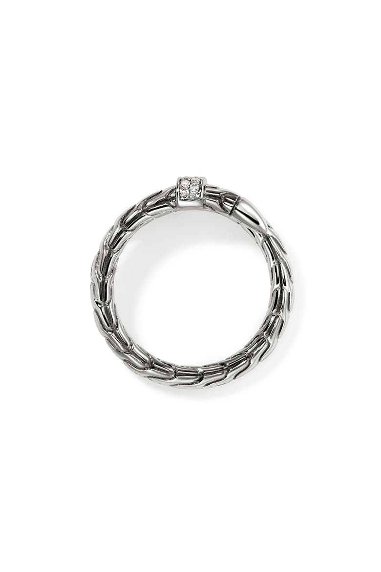 Spear Wrap Ring, Diamonds, Alternate, color, STERLING SILVER