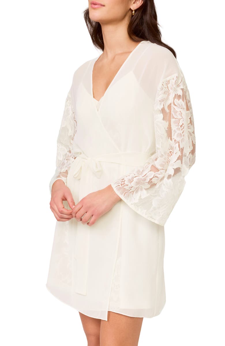 Rya Collection Royale Chiffon Robe, Alternate, color, Ivory
