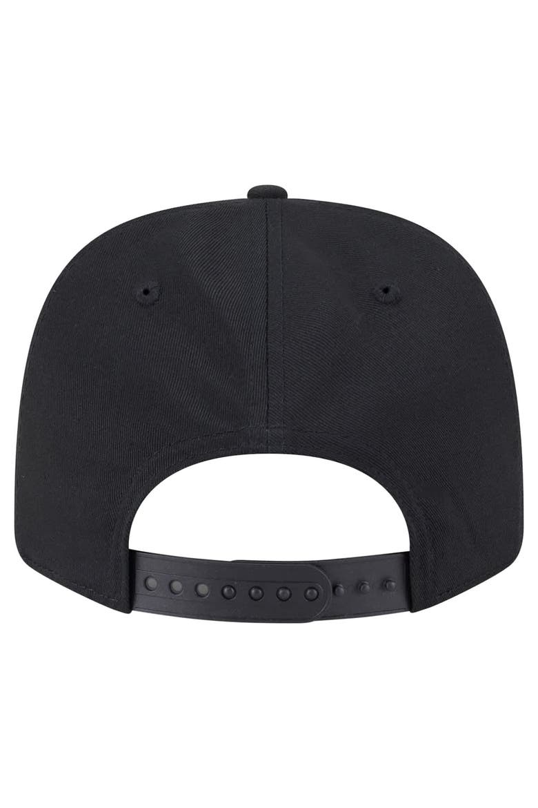 Men's New Era Black Chicago White Sox Circle Patch 9SEVENTY Stretch-Snap Hat, Alternate, color, Black