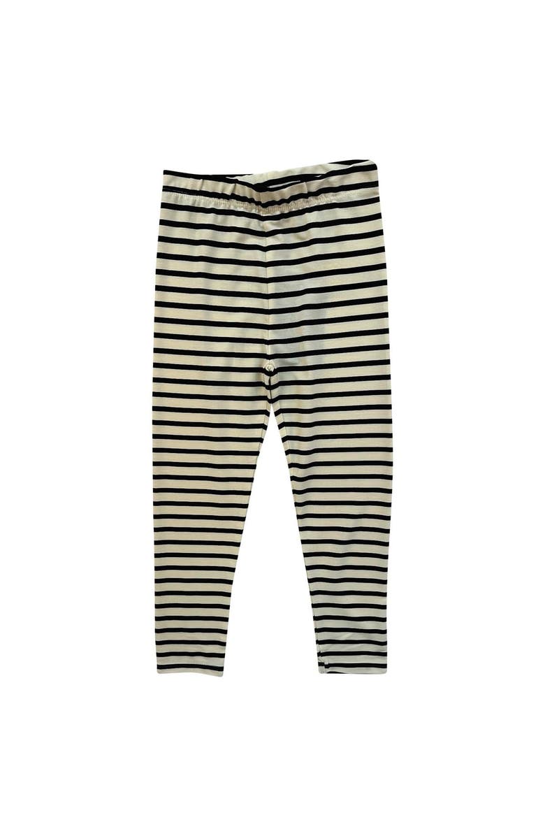Wes & Willy Infant Wes & Willy  Iowa Hawkeyes Long Sleeve Top and Striped Tri-Blend Leggings Set, Alternate, color, Black