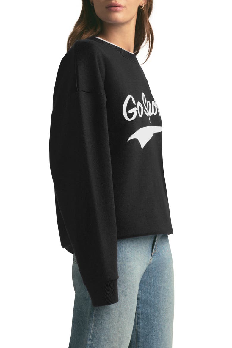 Go Sports Sweatshirt, Alternate, color, BLACK/ WHITE