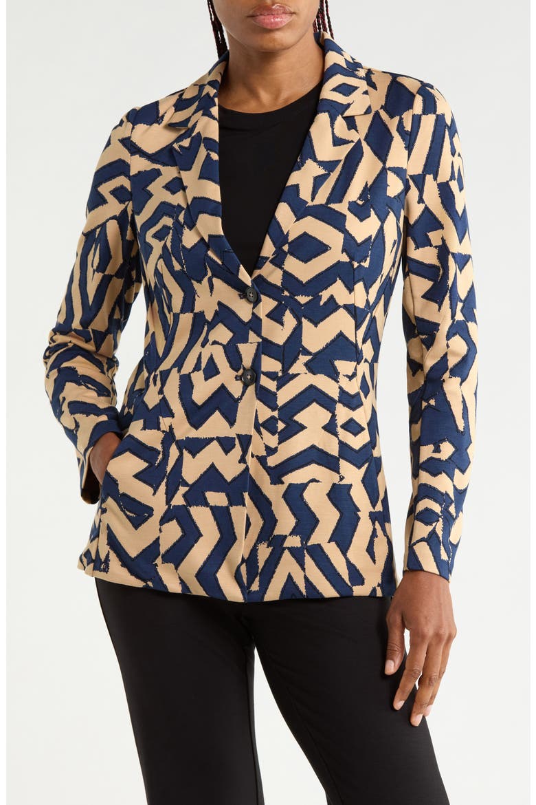 Ophelia Ponte Jacket, Main, color, TROY MAZE MEDIUM BEIGE