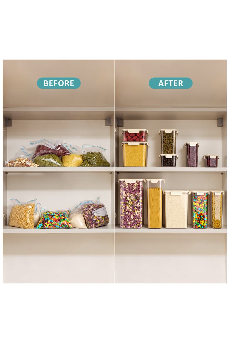 Set of 2 Airtight Food Storage Containers, Alternate, color, NO COLOR