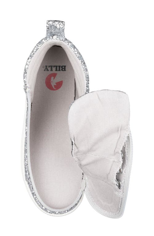 Billy Footwear Kids' Wicked Silver Glitz High Top Sneaker In Multi