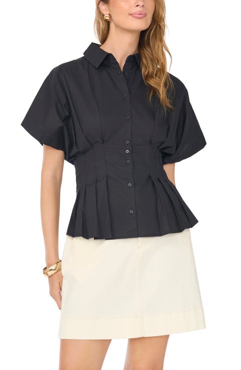 Pleat Waist Dolman Shirt
