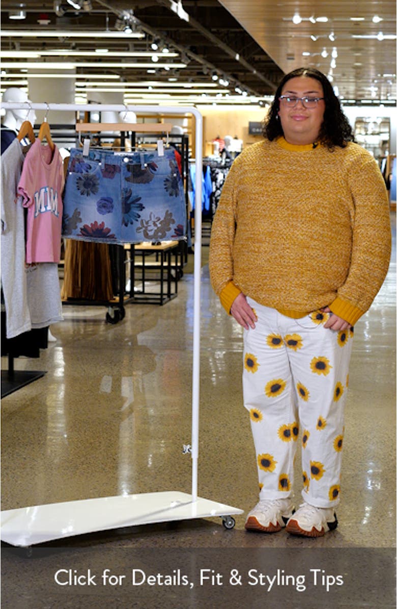 Ria Floral Print Denim Miniskirt, sales video thumbnail