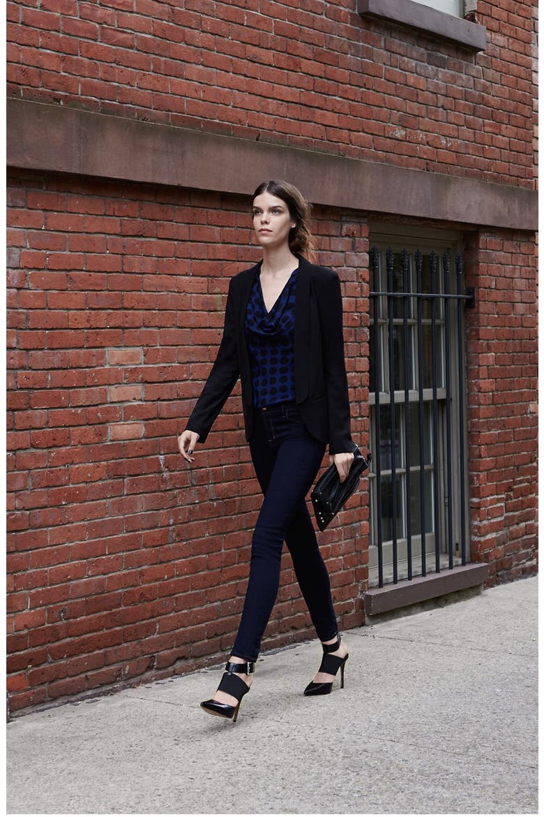 Three Pocket Blazer, Alternate, color, BLACK