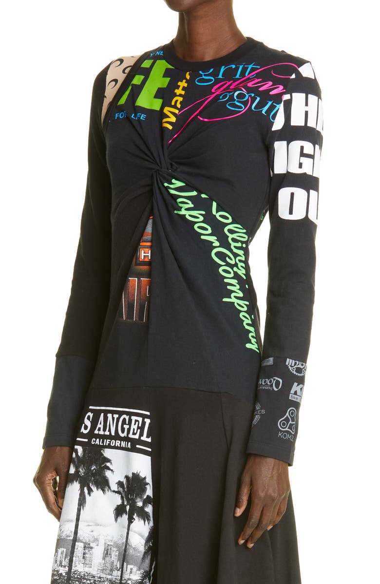 Marine Serre Regenerated Graphic Tees Dress, Alternate, color, 